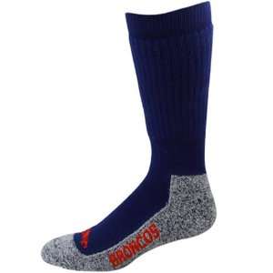   Broncos Ladies Navy Blue Gray Wool Trekker Socks