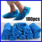 100 x elastic disposable plastic protective shoe covers carpet 