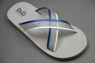 Dolce&Gabbana D&G Beach Sandals Blue+Gray 100% AUTHE  
