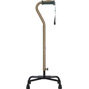   Adjustable Quad Cane for Right or Left Hand Use, Cocoa, Large Base