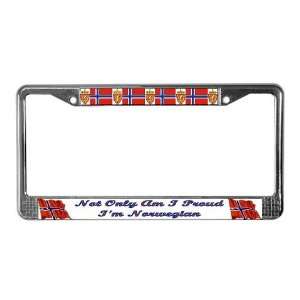 Proud and Norwegian Norway License Plate Frame by   