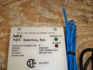 NEC NEAX 15842 001 +80V Messaging Waiting Power Supply  