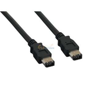  3ft IEEE 1394a FireWire 400 6 pin to 6 pin, Black 