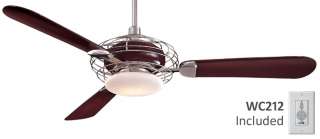    BS/MG ACERO MAHOGANY and BRUSHED STEEL MODERN 52 CEILING FAN  