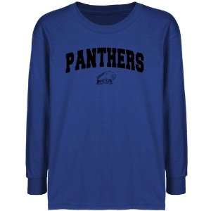   Panthers Youth Royal Blue Logo Arch T shirt