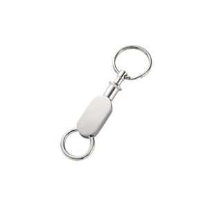  Silver Oblong Double Valet Key Chain