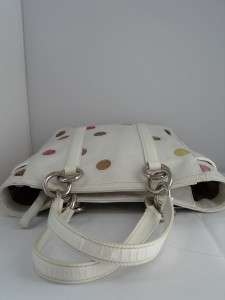 COACH **Polka Dot** Gallery Leather Lunch Tote Purse 9763 + Extra 