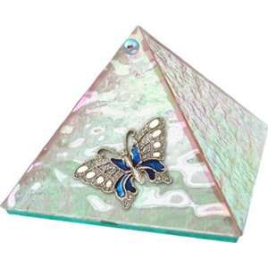  PYRAMID 4 in   CY GLASS BUTTERFLY