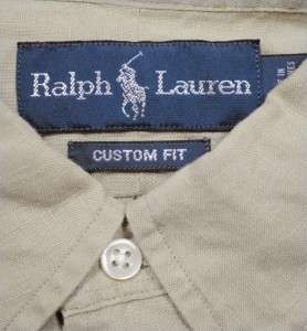 NWT Ralph Lauren POLO Mens Custom Fit Short Sleeve Button Down Shirt 