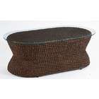 Home Styles Coffee Table with Woven Design in Cooca Finish