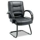 Alera Strada Series Guest Chair Black Leather Upholstery