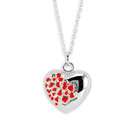 VistaBella New .925 Sterling Silver Red Heart Pendant Necklace