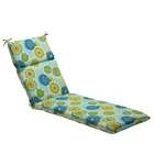   Perfect Blue/ Green Contemporary Floral Outdoor Chaise Lounge Cushion