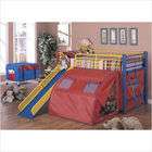Wildon Home Multi Color Bunk Bed With Slide And Tent (Set of 2)