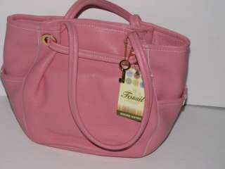 NEW Ladies FOSSIL Pink Leather Madison Shopper Handbag  