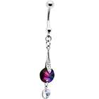 Body Candy Handcrafted Crystal Zirconia Hollywood Glamour Belly Ring 