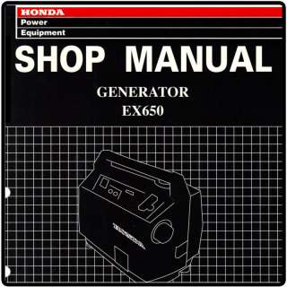 Honda EX650 650 Generator Service Repair Manual 61ZA800  