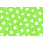 SheetWorld Fitted Basket Sheet   Primary Stars White On Green Woven 