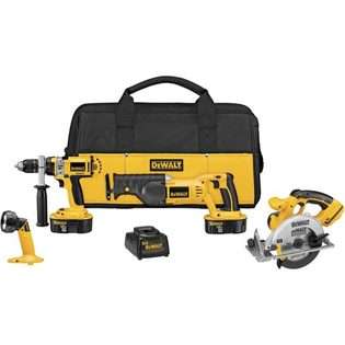 DeWALT DCK440X 18V XRP Hammer Drill Recip Circular Saw 4Tool Combo Kit 