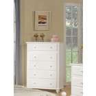 Poundex Bedroom Storage Chest with Storage Drawers   White Finish