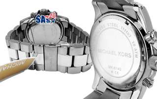 Michael Kors MK8140 Stainless Steel Chronograph Black Dial Men Watch 