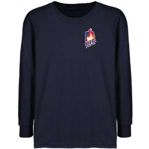  UIC Flames Youth Navy Blue Athletics Chest Hit Logo Long 