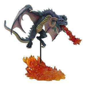 Tom Woods Fantasy Ancient Dragon Line of Fire Statue Figurine Flame 