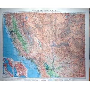 Colour Map 1957 North America Los Angeles San Francisco  