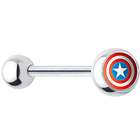 Body Candy Captain America Anodized Barbell Tongue Ring