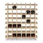 Wine Appreciation 42 Bottle Cubby Wine Rack   Stained   34H x 30W x 