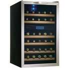   Cu.Ft. 30 Bottle Free Standing Wine Cooler, Black/Stainless
