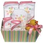 Raindrops 83500 Bubbles n Stripes Girl Bath Towel Gift Set   Pink