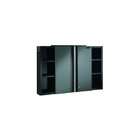   Steel Wall Cabinet with Lockable Doors and 2 Internal Shelves
