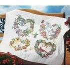 Janlynn Wreath For All Seasons Quilt Stamped Cross Stitch Kit 34X43