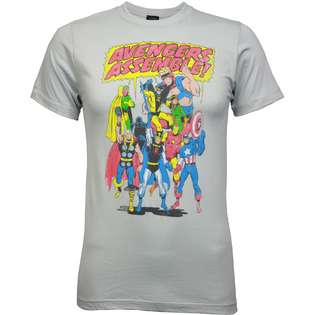 Mad Engine Marvel Avengers Team Mens Slim Fit T Shirt 