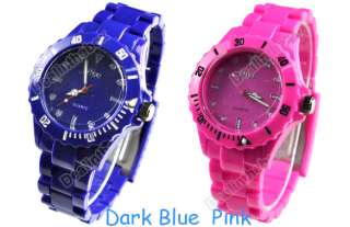 Men Women Lady Wristwatch Summer Plastic Wrist Watch  