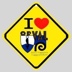  I Love Orval Beer Logo Car Window Sign 