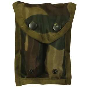  Woodland Camouflage Nylon .45 Caliber Double Clip Pouch 