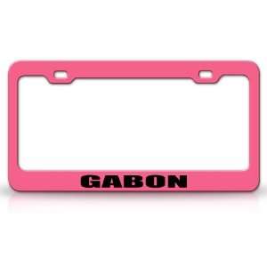  GABON Country Steel Auto License Plate Frame Tag Holder 