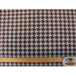 Minky Cuddle Hounds Tooth Print   Brown & SKY Blue / 60 / Sold By the 