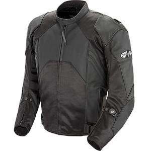  Joe Rocket Radar Leather Race Jacket   56/Black/Black 