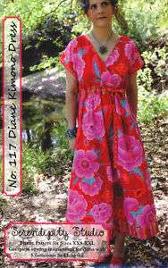 Serendipity Studio Diane Kimono Dress Pattern XXS XXL  