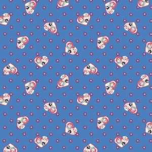 Raggedy Ann & Andy Classics Allover Blue Fabric **Limited Availability 