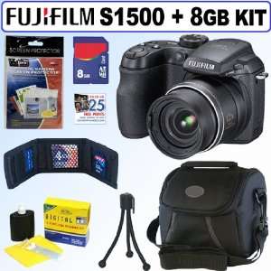   Fujifilm FinePix S1500 10MP Digital Camera + 8GB Accessory Kit Camera