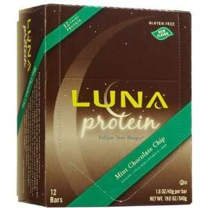  Luna Protein Mint Chocolate Chip 12 ct (Quantity of 3 