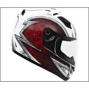 GMax GM68 Crusader Helmet   Small/White/Red Automotive