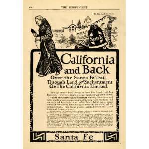   California Travel Religious Monk   Original Print Ad