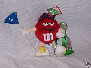 2003 USED RED 9 INCH M&MS STUFFED PLUSH DOLL TOY  