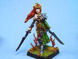 Avatars of War painted miniature Dark Elf Queen  