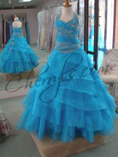 Little Rosie 622 Turquoise 6 Pageant Dress NWT  